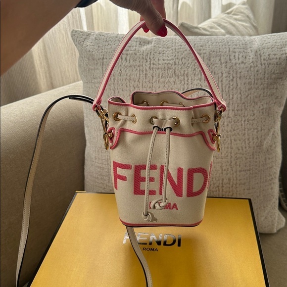 Fendi Handbags - Fendi Mini Tresor Canvas bucket bag